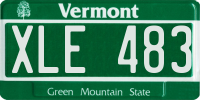 VT license plate XLE483