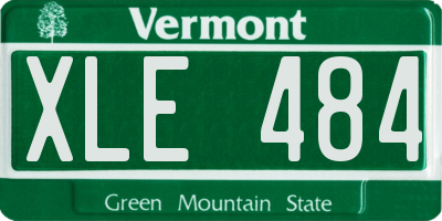 VT license plate XLE484