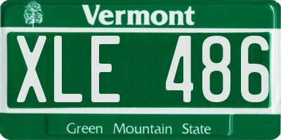 VT license plate XLE486