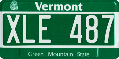 VT license plate XLE487