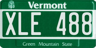 VT license plate XLE488