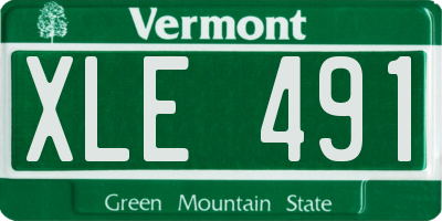 VT license plate XLE491