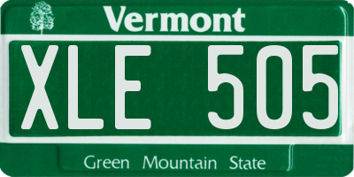 VT license plate XLE505