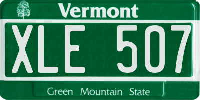 VT license plate XLE507
