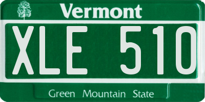 VT license plate XLE510