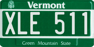 VT license plate XLE511
