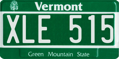 VT license plate XLE515