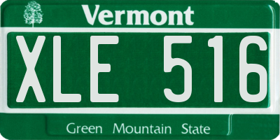 VT license plate XLE516