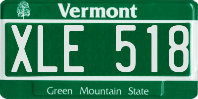 VT license plate XLE518
