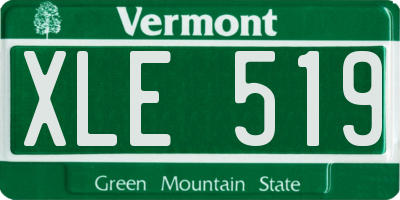 VT license plate XLE519
