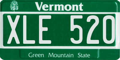VT license plate XLE520