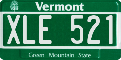 VT license plate XLE521