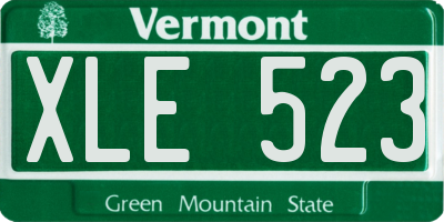 VT license plate XLE523