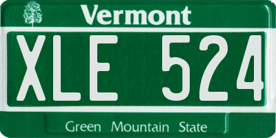 VT license plate XLE524