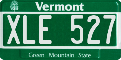 VT license plate XLE527