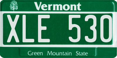 VT license plate XLE530