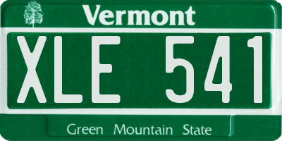 VT license plate XLE541