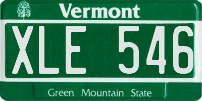 VT license plate XLE546