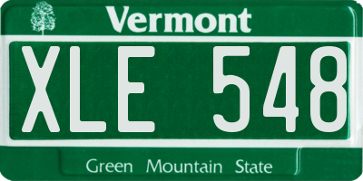 VT license plate XLE548