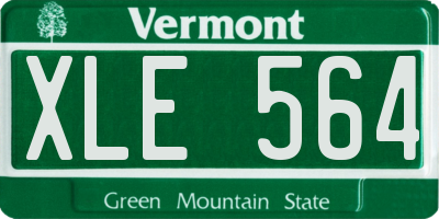 VT license plate XLE564