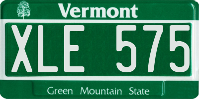 VT license plate XLE575