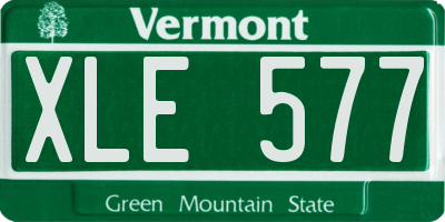VT license plate XLE577