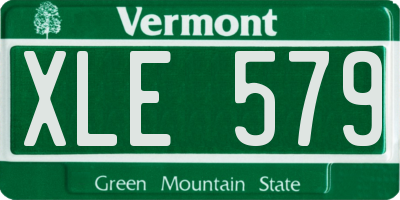 VT license plate XLE579