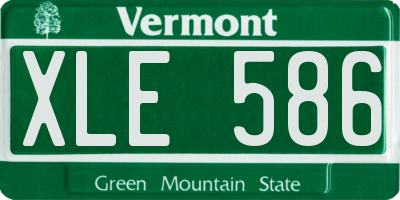 VT license plate XLE586