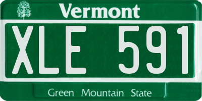 VT license plate XLE591