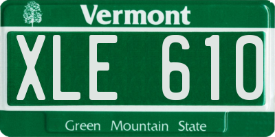 VT license plate XLE610