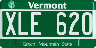 VT license plate XLE620