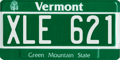 VT license plate XLE621