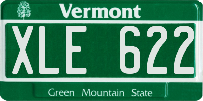 VT license plate XLE622