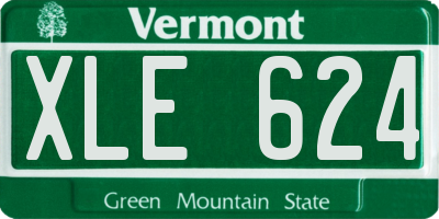 VT license plate XLE624