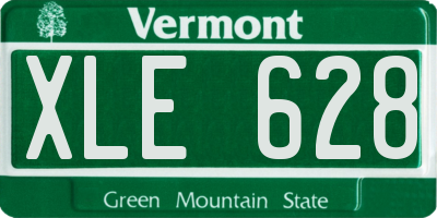 VT license plate XLE628