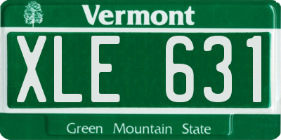 VT license plate XLE631