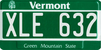 VT license plate XLE632