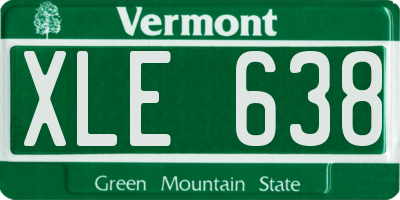 VT license plate XLE638