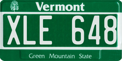 VT license plate XLE648