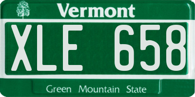 VT license plate XLE658