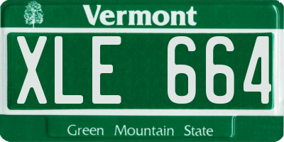 VT license plate XLE664