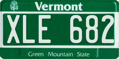 VT license plate XLE682