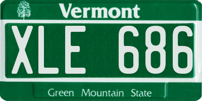 VT license plate XLE686