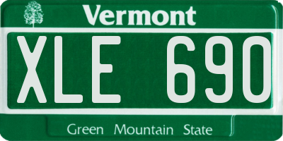 VT license plate XLE690