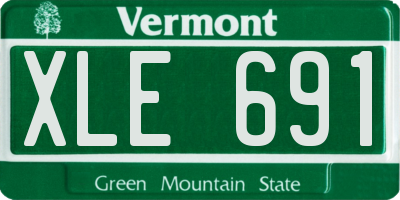 VT license plate XLE691