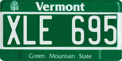 VT license plate XLE695