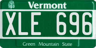 VT license plate XLE696