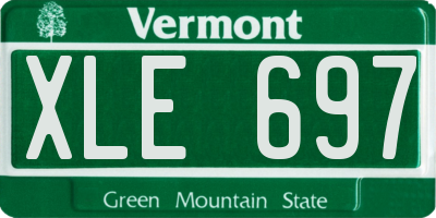 VT license plate XLE697