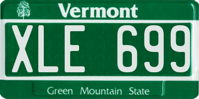 VT license plate XLE699