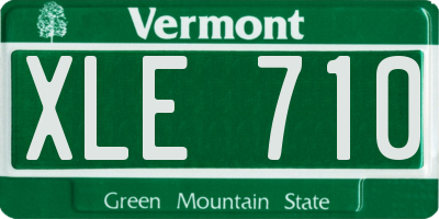 VT license plate XLE710